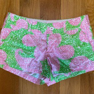 Lilly Pulitzer The Walsh Short 3" inseam pink and green